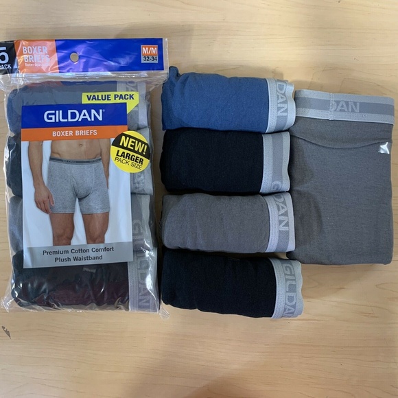 Slip Boxer Gildan (confezione Da 5) O Slip Gildan Bianco O Slip Colore - Foto 8